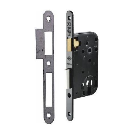 Serrure monopoint à larder Multibat 50 mm bout rond noire droite JPM 210000 22 1B