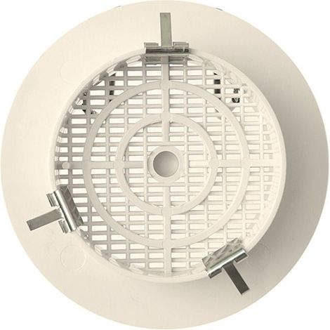Grille ronde à encastrer plastique avec fermeture et moustiquaire - Sable - Ø125 - First Plast (1/3)