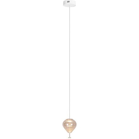 Suspension LED 6W blanche, globe ambre Maxlight P0575 (1/3)