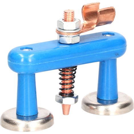Double tête bleu électrode de soudage magnétique puissant pour réparation carrosserie, pince de masse fer zéro pour soudure ferreuse (1/5)