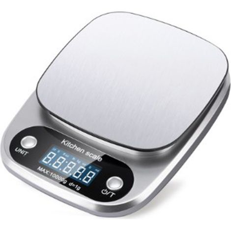 Balance électronique de cuisine précise petite balance numérique alimentaire pour pâtisserie dessert fait maison argent (1/5)