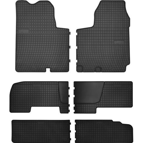 Gummifußmatten für Renault Trafic II Kastenwagen, 3 Sitzreihen (2001–2014) – schwarz, passgenau