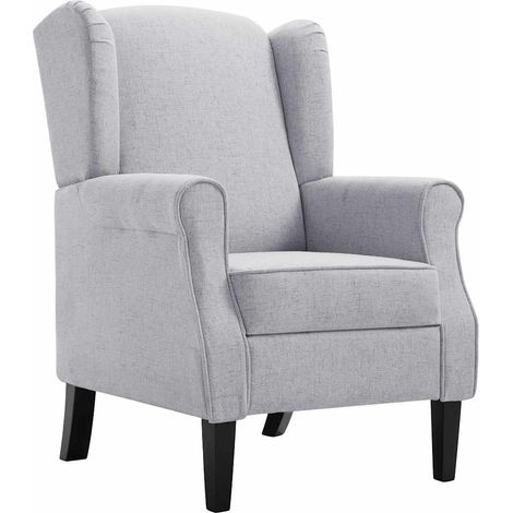 Maison Exclusive - Fauteuil gris clair tissu (1/5)