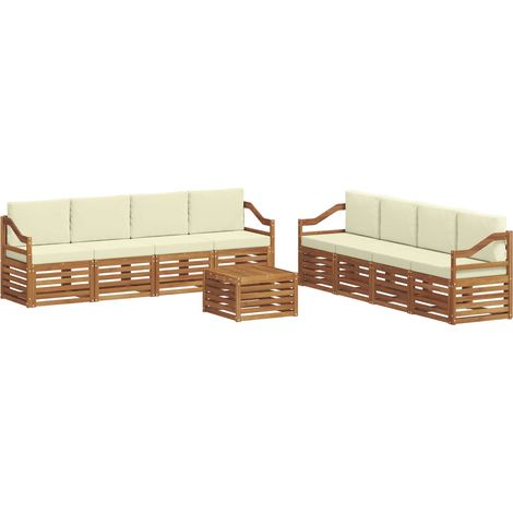 Ensembles de canapés avec coussin 9 pcs Naturel et Crème vidaXL (1/5)