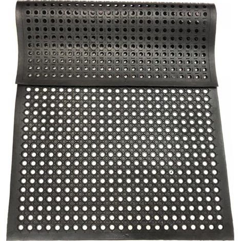 Tapis sol antidérapant piscine 50x80 cm – Caoutchouc, drainage – Confort articulaire – Pour zones humides (1/5)
