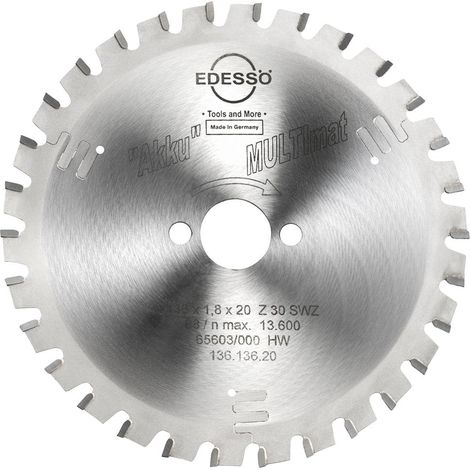 EDESSÖ HW Kreissägeblatt Akku 136 x 1,8 x 20 mm Z30 SWZ (1/3)