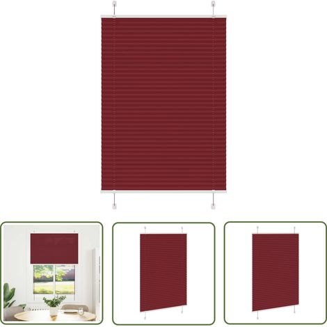 vidaXL Plissee Bordeauxrot 100x150 cm Stoffbreite 99,4 cm Polyester (1/5)