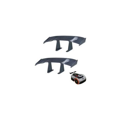 Lot de 2 ailerons arrière autocollants pour Worx M500 Plus. Navimow. Ecovacs Goat G1. Gardena. etc. Accessoires robot tondeuse (noir) Noir - (1/5)