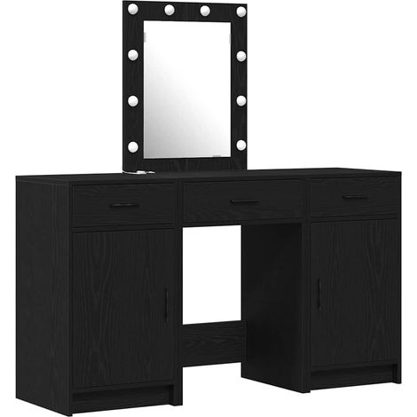 Maison Exclusive - Mesa Tocador Negro 50 x 41 x 135 cm Madera de