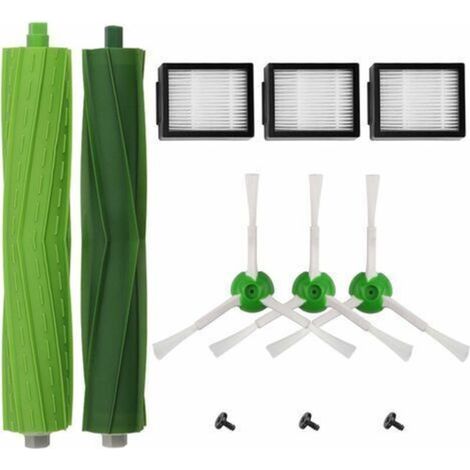 Kit d'accessoires de remplacement pour aspirateur robot iRobot Roomba i7 i7+/i7 Plus E5 E6 E7, 2 filtres haute efficacité + 3 brosses de balayage des bords + 1 de rechange (1/5)