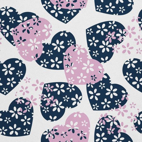 Tela decorativa para exteriores Oxford - motivo de corazones recortados I DX025 (1/5)
