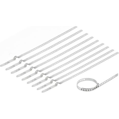 10-teiliges Wellenschellen-Set, Edelstahl-Schlauchschelle, Rohrschelle, flexible Schlauchschelle, Wasserschlauch, Dunstabzugshaube, Waschmaschine, Schlauchschelle (1/5)