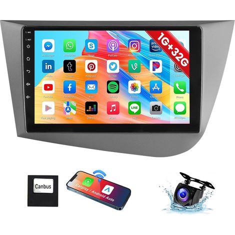 Autoradio 32/64 Go pour Seat Leon 1P1 (2005-2012) Android 15, CarPlay, GPS, Bluetooth, RDS - 1+32G CAM (1/5)