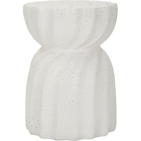 Tavolino d'appoggio Twisty in MGO bianco Ø 36x47,5 cm