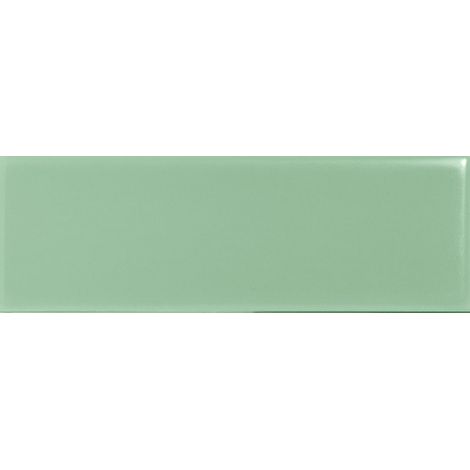 Carrelage sol / mur briquette rectangulaire uni vert menthe brillant 5X15 cm FÄRGBLOCK LUCIDO MENTA FGB106L (vendu par boite de 0,60m2) (1/3)