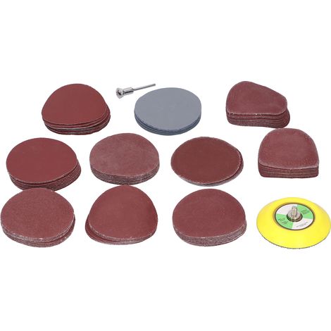 Lot de 102 accessoires pour ponceuse électrique, disques M6 ronds, tige d'extension 3 pouces, papier abrasif de rechange (1/5)