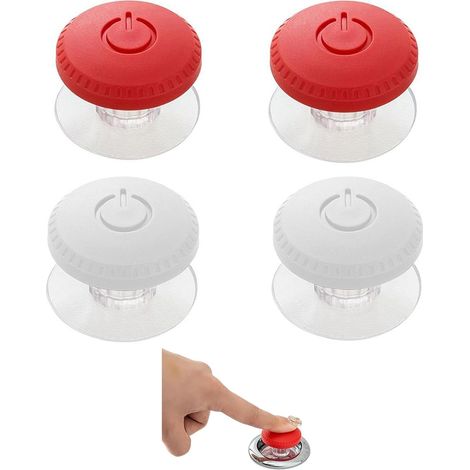 Juego de 4 botones para la cisterna del inodoro, pulsadores de plástico para la descarga del inodoro, 3,53,52,5 cm (1/5)