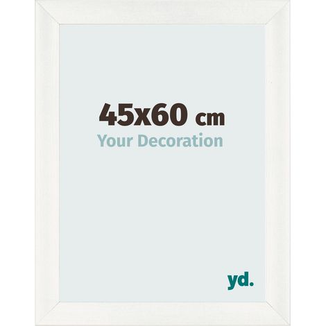 yd. - Cadre photo 45x60 - Blanc Patine - MDF - Pisa (1/5)