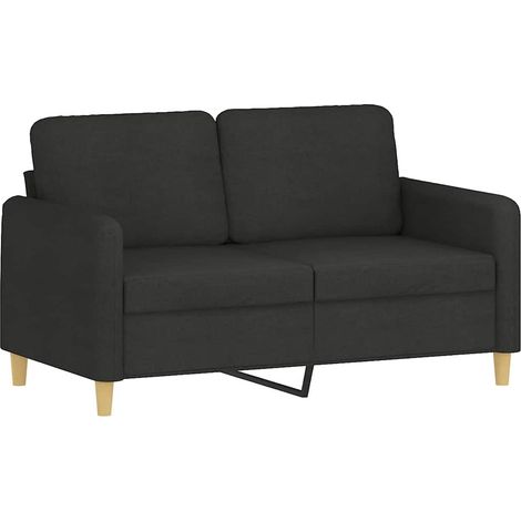 Canapé  Sofa à 2 places Noir 120 cm Tissu (1/5)