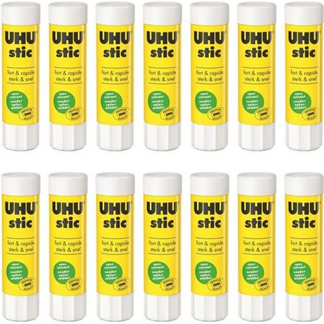 Lot 14 bâtons de colle blanche UHU 40G