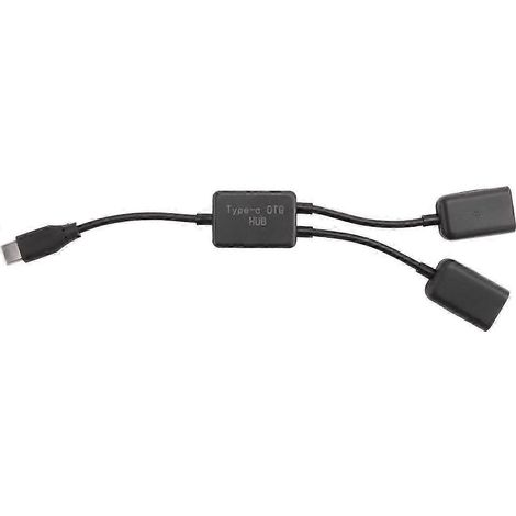 Câble répartiteur en Y USB Type-C OTG mâle vers double OTG femelle 2.0 pour charge à 2 ports (1/5)