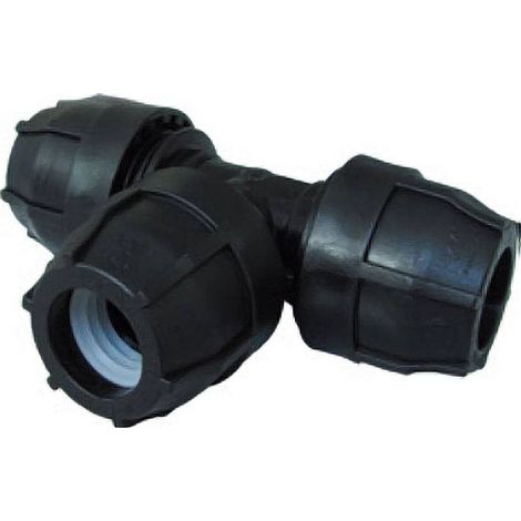 Raccordo a Tee 90° Nupi - diametro 16x16x16 mm in PE 10KT16 (1/2)