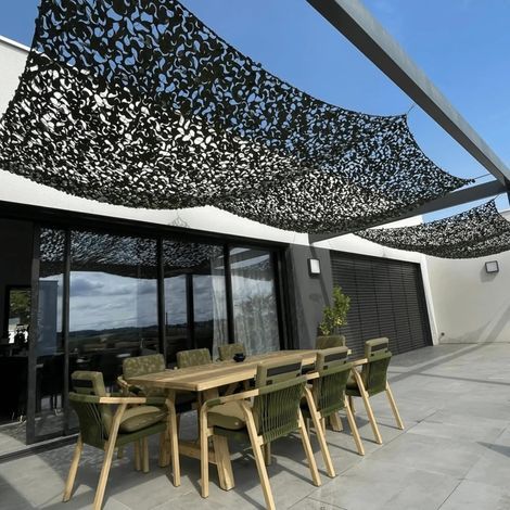 Hochwertiges, verstärktes grünes Tarnnetz im Militärstil, Sonnenschutz & UV-beständiges Sonnensegel für Terrasse, Pergola, Garten, Jagd, Airsoft, strapazierfähiger dekorativer Vorhang (1/5)