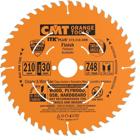 272.210.48M LAME CIRCULAIRE ITK PLUS HW 210X1.8X30(+25) Z=48 ATB+SHEAR