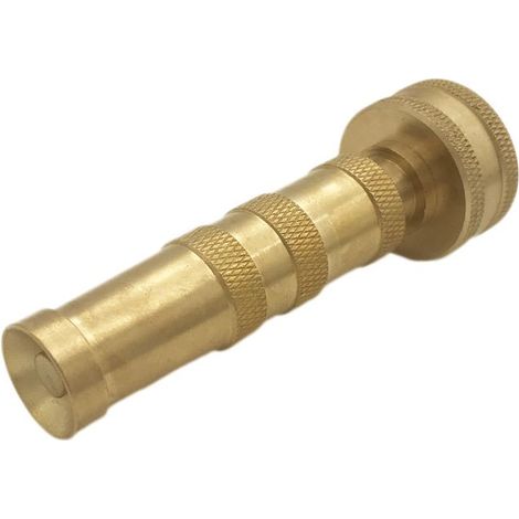 Heavy Duty Brass Garden Hose Nozzle, Adjustable Twist Pressure Sprayer，4inch