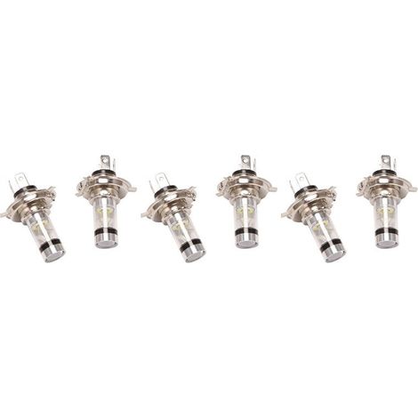 Adatto per 6 lampadine a LED per fari di moto serie H4 9003 HB2, con abbaglianti e anabbaglianti HID integrati, luce bianca 6500K.