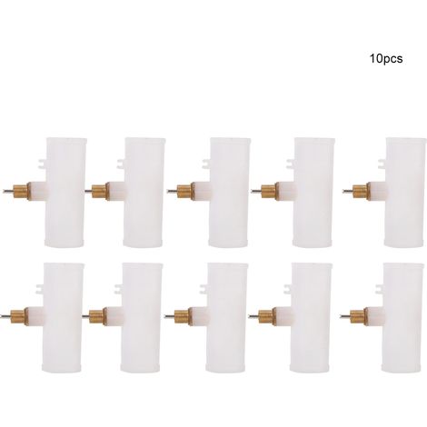 10 pièces Abreuvoir automatique lapin cuivre PVC 3 voies fontaine à eau robinet G3/4 (1/5)