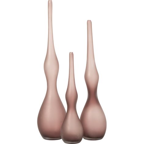Lot de 3 Vases Soliflores "Kyoto" 64cm Bordeaux (1/2)