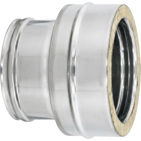 MAKA Raccordo Caldaia Canna Fumaria Doppia Parete Aria Inox Inox Ø 130 mm (esterno 180) (1/5)