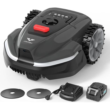 V3 Robot Tondeuse sans Câble Périphérique, Navigation Visuelle, Détection de 150+ Obstacles, Contrôle Via App, Moteur sans Balais, 50 DB, Bandes Magnétiques, pour Petits Jardins Plats (1/5)
