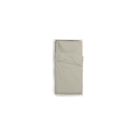 KLULK Parure Copripiumino Percalle Singolo Tortora, Sacco 155 X 205 + 80 Cm, 1 Federa 52 X 82 cm, Made In Italy