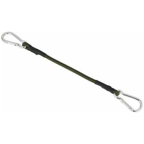 60cm Shade sail accessory kit - elastic tensioners - Black - Sun protection - Fixing - Assembly tools,green (1/4)