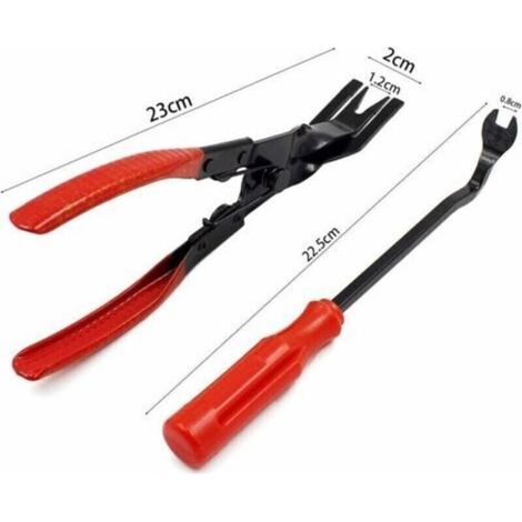 Pince à dégrafer 2 pièces – Outils de réparation pour garnitures de porte et tableau de bord – Matériau en nylon anti-rayures (1/5)