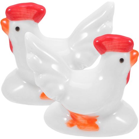2 Stück Essstäbchenhalter aus Weißer Keramik Essstäbchenablagen pour Löffel et Stäbchen (1/5)