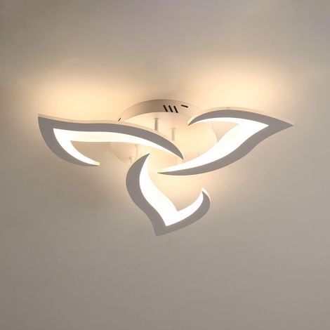 COMELY LED Ceiling Light, 36W 3060LM Modern Ceiling Light Fixture, Dia 58cm Acrylic LED Ceiling Lamp 3 Lights for Living Room Bedroom Kitchen