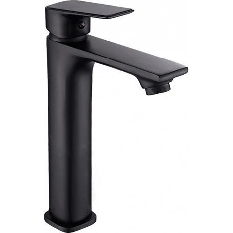 Rubinetto Miscelatore Nero opaco per Lavabo bagno completo di accessori X001-5-B (1/5)