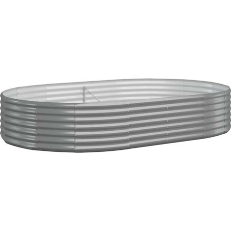 Maison Exclusive - Hochbeet Verzinkter Stahl 214x140x36 cm Grau (1/5)