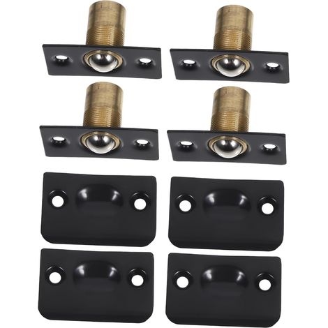 Loquet à bille réglable avec gâche, en acier inoxydable, lot de 4 (1/5)