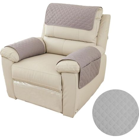 Housse Fauteuil, Housse D'accoudoir de Canapé, Protection de Canapé de Bras Lavable, Housse de Fauteuil Inclinable Imperméable, Protection de Meubles pour 1 Place (1/5)