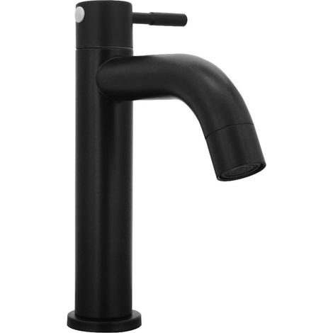 Mitigeur pour vasque inox noir eau froide pour toilettes (1/5)