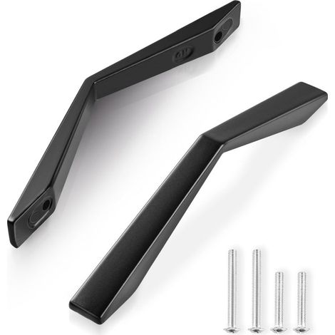 10 maniglie nere per mobili da cucina – Interasse fori 96 mm – Lega di alluminio – Facile installazione – Per mobili e cassetti (1/5)