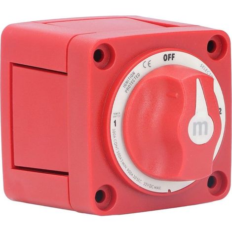 Sélecteur de Batterie 300A Interrupteur de Batterie 3 Positions Double Circuit Déconnexion de L'alimentation Isolateur de Coupure pour Marine Bateau Voiture Camion Remorque Rv (1/5)