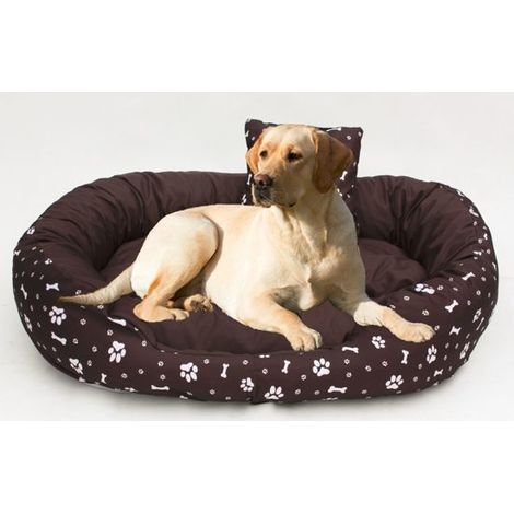 XXL Kunstleder Hundebett - Hundekissen Hundesofa Katzenbett Hundekorb - Wasserdicht 110 X 80 cm