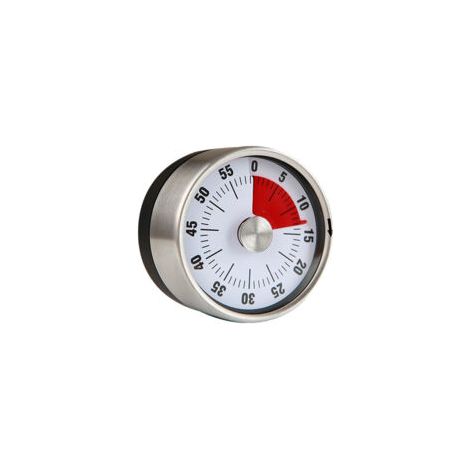 Temporizador mecánico y magnético básico. Máximo 60 minutos. Alarma sonora al finalizar el tiempo. e-Crezuo