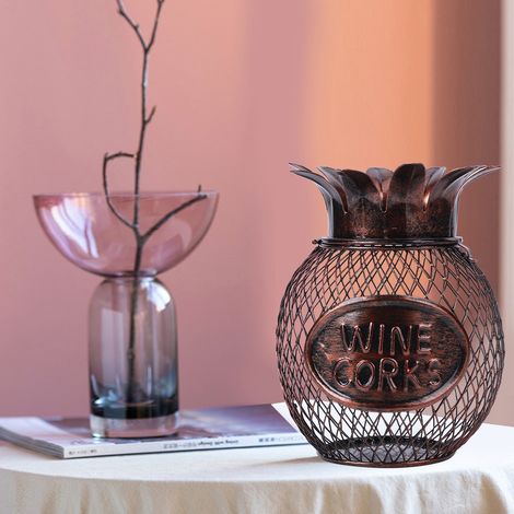 Bouchon de bouteille de vin en forme de fruit, organisateur de rangement pour bureau, objet de décoration. (1/5)