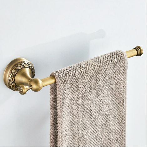 Porte-Serviettes Mural Laiton 29x7.5cm pour Vêtements (1/4)